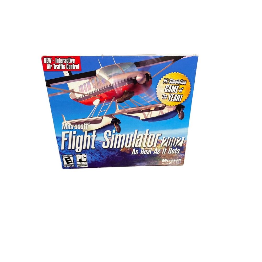 Vintage 2002 Microsoft Game Studious - Flight Simulator CD-Rom Software - NEW